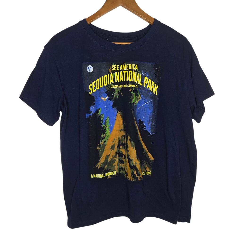 Sequoia National Park Kings Canyon Graphic Tee Womens Outdoor Granola Night XXL